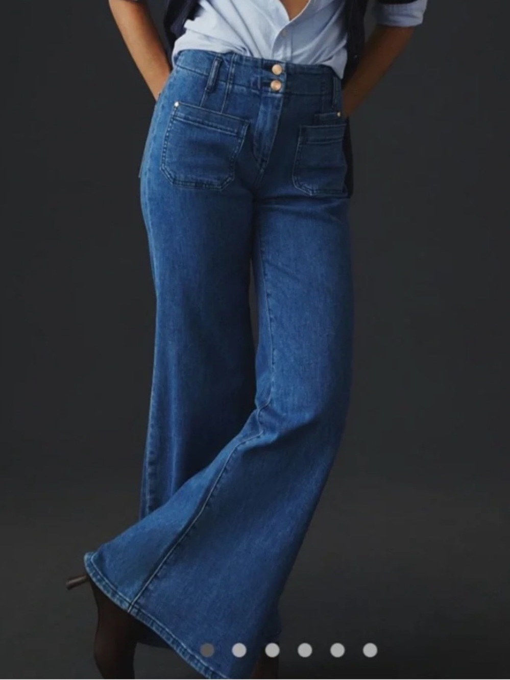 Anthropologie Maeve Junie High-Rise Wide-Leg Jeans